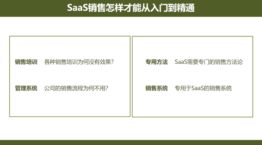 SaaS销售怎样才能从入门到精通 