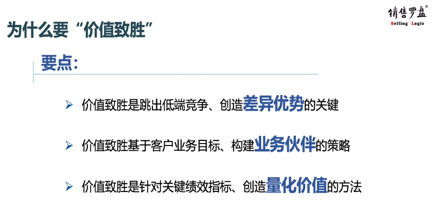 《价值致胜销售》课程介绍
